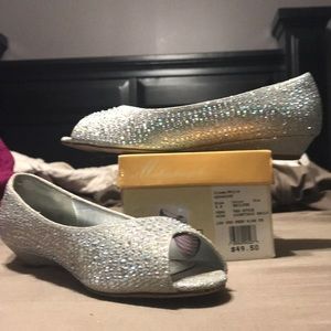 David’s Bridal Rhinestone shoes